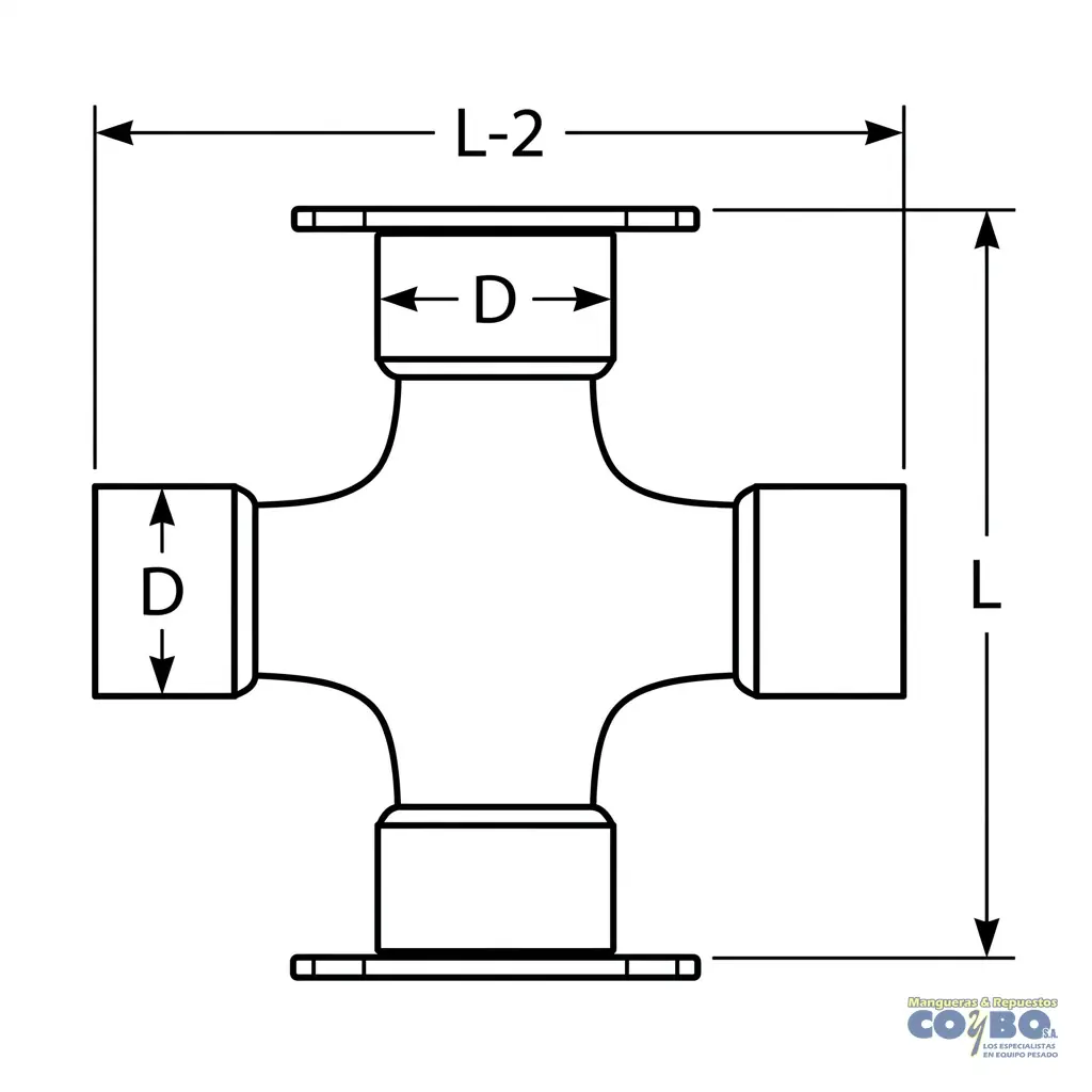 UNION BARRA D=1-15/16 L=7 L2= 7-3/32 COM - Imagen 1